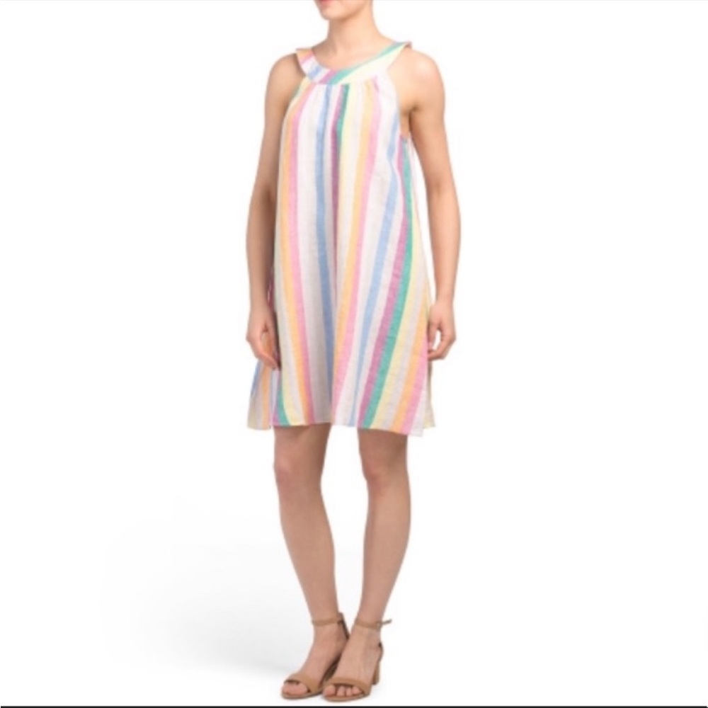 C&C California 100% Linen Halter Swing Dress